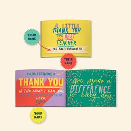 'A Little Thank You' Personalised Book For Teachers alternative