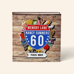 Personalised 'Memory Lane' 60th Birthday Book US Edition