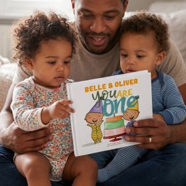 Personalised 'You Are One' 1st Birthday Book For Twins alternative