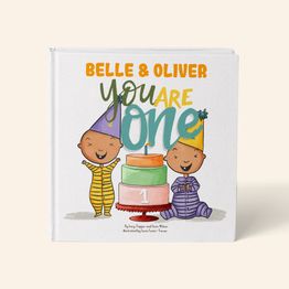 Personalised 'You Are One' 1st Birthday Book For Twins