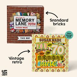 'Memory Lane' 70th Birthday Book alternative