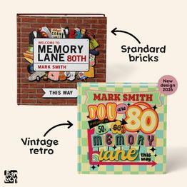 'Memory Lane' 80th Birthday Book alternative